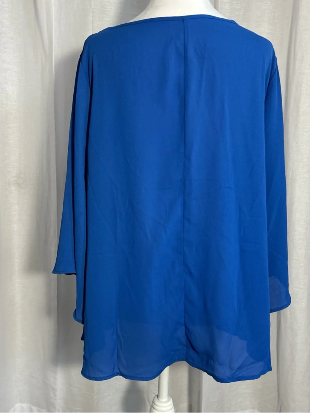 Women's Scoop Neck Flow Tunic in Royal Blue - Picture 5 of 5